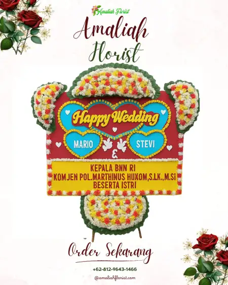 Papan Bunga Pernikahan Campoan